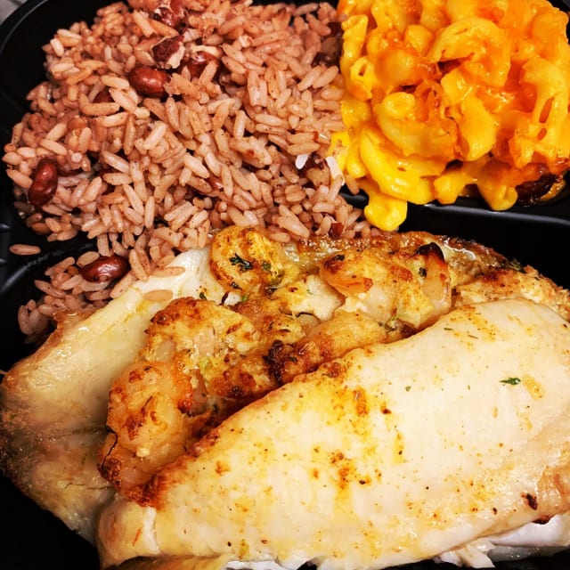 Stuffed Tilapia Shrimp and Crab Meat.