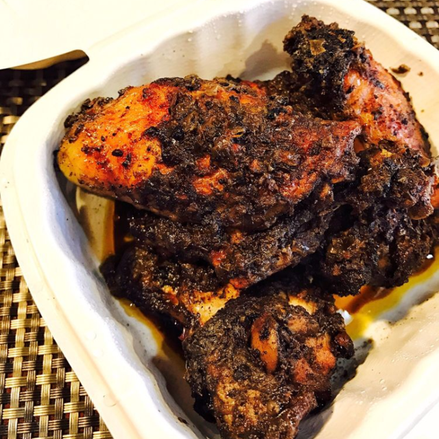 Jerk BBQ Wings Dinner.