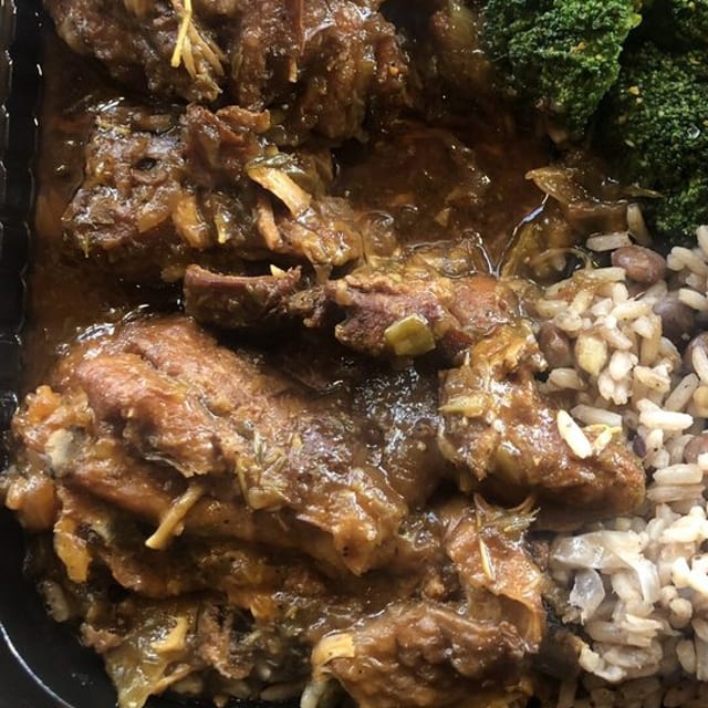 Brown Stew Chicken.